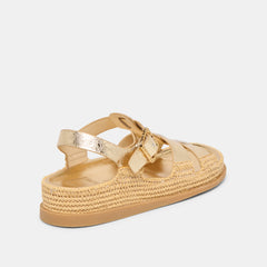 Dolce Vita SHOES | Shenna Gold Distressed Leather Sandals