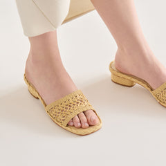 Dolce Vita SHOES | Dixi Lt Natural Cross Hatch Raffia Sandals