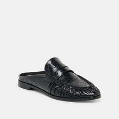 Dolce Vita SHOES | BETZY Midnight Crinkle Patent Closed-Toe Slip-On Loafers