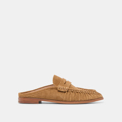 Dolce Vita SHOES | BETZY Lt Brown Suede Closed-Toe Slip-On Loafers