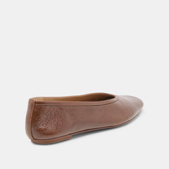 Dolce Vita SHOES | CARET Russet Leather Pointed-Toe Ballet Flats