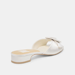 Dolce Vita SHOES | Edina True White Satin Sandals