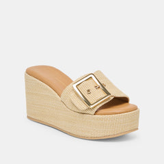 Dolce Vita SHOES | Jilian Wide Lt Natural Raffia Wedges