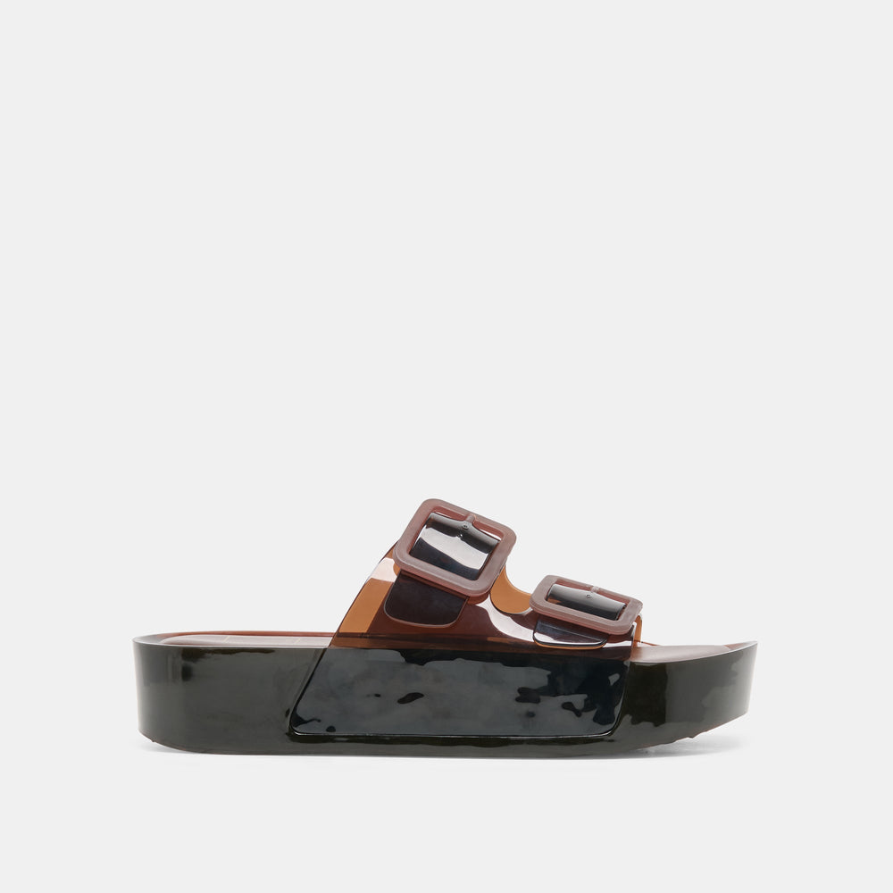Dolce Vita SHOES | JULIO X Chocolate Vinyl Jelly Platform Sandals
