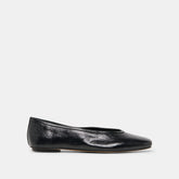 Dolce Vita SHOES | CARET Black Leather Pointed-Toe Ballet Flats