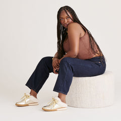 Dolce Vita SHOES | Izzey Plush Platinum Leather Sneakers