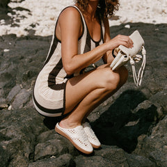 Dolce Vita SHOES | Notice Slide Woven Off White Woven Stella Sneakers