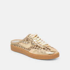 Dolce Vita SHOES | Notice Slide Gold Woven Stella Sneakers