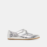 Dolce Vita SHOES | YONO Silver Distressed Leather Ballet Sneaker Flats