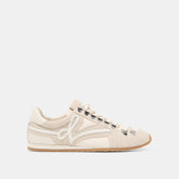 Dolce Vita SHOES | DEACON Ivory Suede Lace-Up Sneakers
