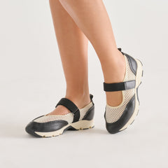 Dolce Vita SHOES | Seline White Black Mesh Sneakers