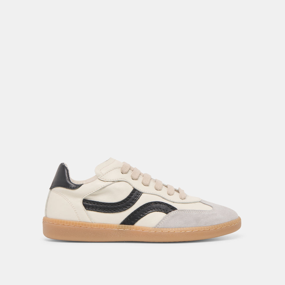 Dolce Vita SHOES | Rebel White Black Leather Sneakers