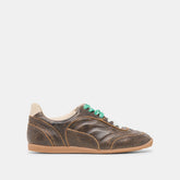 Dolce Vita SHOES | Laini Brown Distressed Leather Sneakers