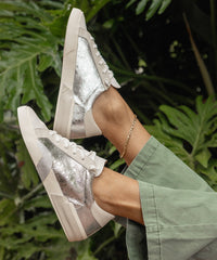 Dolce Vita SHOES | Zina Sneakers Chrome Distressed Leather | Chrome Leather Sneakers
– Dolce Vita