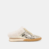 Dolce Vita SHOES | Izzey Plush Platinum Leather Sneakers