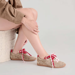 Dolce Vita SHOES | Laini Tan Leopard Printed Suede Sneakers