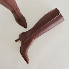 Dolce Vita SHOES | Auggie Extra Wide Calf Chocolate Boots | Leather Wide Calf Boots
– Dolce Vita