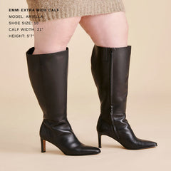 Dolce Vita SHOES | Emmi Black Leather Extra Wide Calf Boots