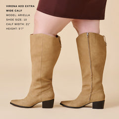 Dolce Vita SHOES | Virona H2O Waterproof Dk Taupe Suede Extra Wide Calf Boots