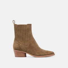 Dolce Vita SHOES | Faint H2O Waterproof Olive Suede Booties