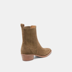 Dolce Vita SHOES | Faint H2O Waterproof Olive Suede Booties