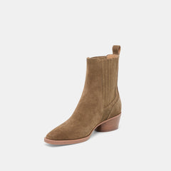 Dolce Vita SHOES | Faint H2O Waterproof Olive Suede Booties