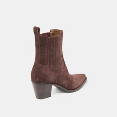 Dolce Vita SHOES | Slim Mahogany Suede Booties