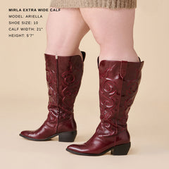 Dolce Vita SHOES | Mirla Oxblood Leather Extra Wide Calf Boots
