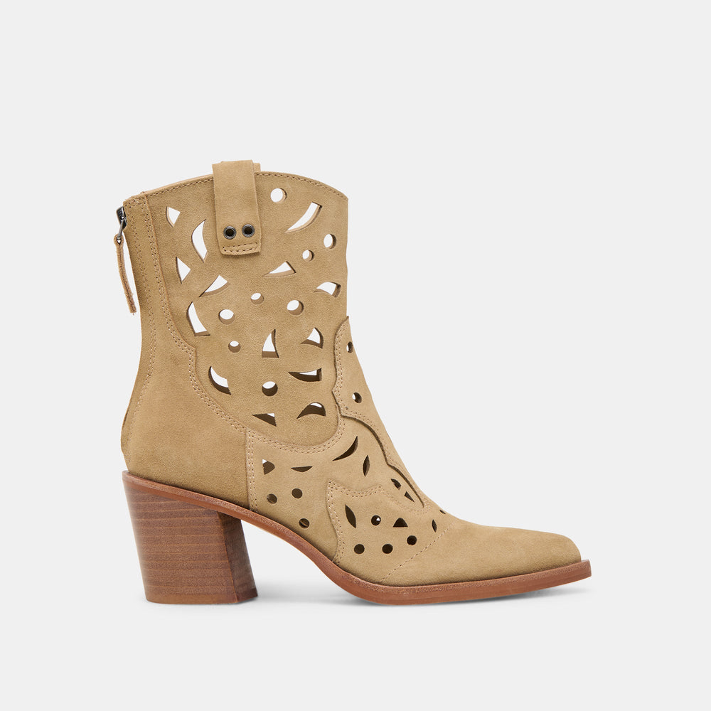 Dolce Vita SHOES | Zenobi Dk Taupe Suede Booties