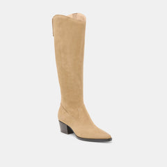 Dolce Vita SHOES | Virona H2O Waterproof Dk Taupe Suede Wide Calf Boots