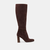 Dolce Vita SHOES | Hudsin Wide Calf Mahogany Suede Boots