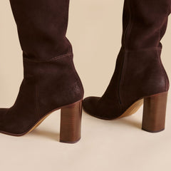 Dolce Vita SHOES | Hudsin Wide Calf Mahogany Suede Boots