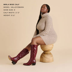 Dolce Vita SHOES | Mirla Oxblood Leather Wide Calf Boots