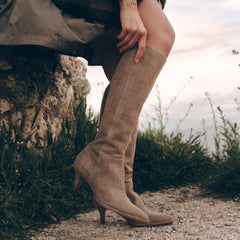 Dolce Vita SHOES | Aldy Herringbone Printed Suede Boots