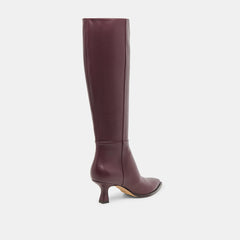 Dolce Vita SHOES | Auggie Wine Leather Wide Calf Boots