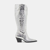 Dolce Vita SHOES | Ryatt Extra Wide Calf Silver Boots | Distressed Leather Boots
– Dolce Vita
