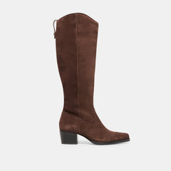 Dolce Vita SHOES | Virona H2O Waterproof Dk Brown Suede Wide Calf Boots