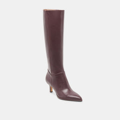 Dolce Vita SHOES | Aldy Mulberry Leather Wide Calf Boots