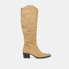 Dolce Vita SHOES | Virona H2O Waterproof Dk Taupe Suede Wide Calf Boots