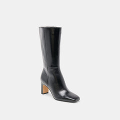 Dolce Vita SHOES | Riggs Wide Calf Black Leather Boots