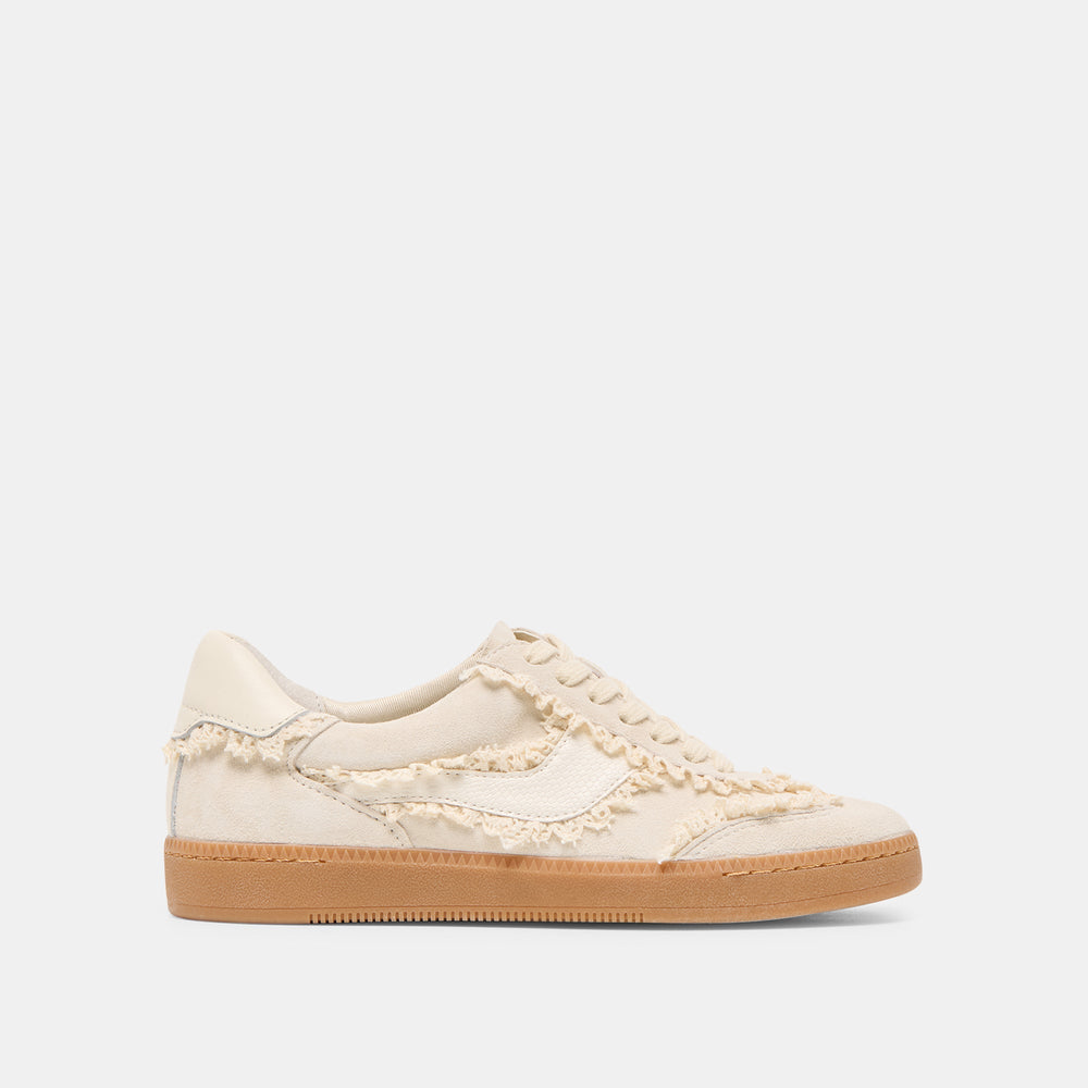 Dolce Vita SHOES | Notice Lace Ivory Suede Sneakers