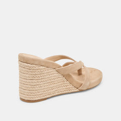 Dolce Vita SHOES | Helan Espadrille Camel Suede Wedges