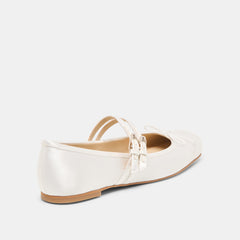 Dolce Vita SHOES | Gibsen True White Satin Ballet Flats