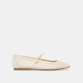 Dolce Vita SHOES | Reyes White Woven Raffia Ballet Flats
