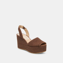 Dolce Vita SHOES | Akera Cocoa Raffia Wedges