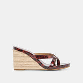 Dolce Vita SHOES | Helan Espadrille Tortoise Patent Leather Wedges