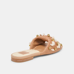 Dolce Vita SHOES | Lizza Toffee Beaded Raffia Sandals