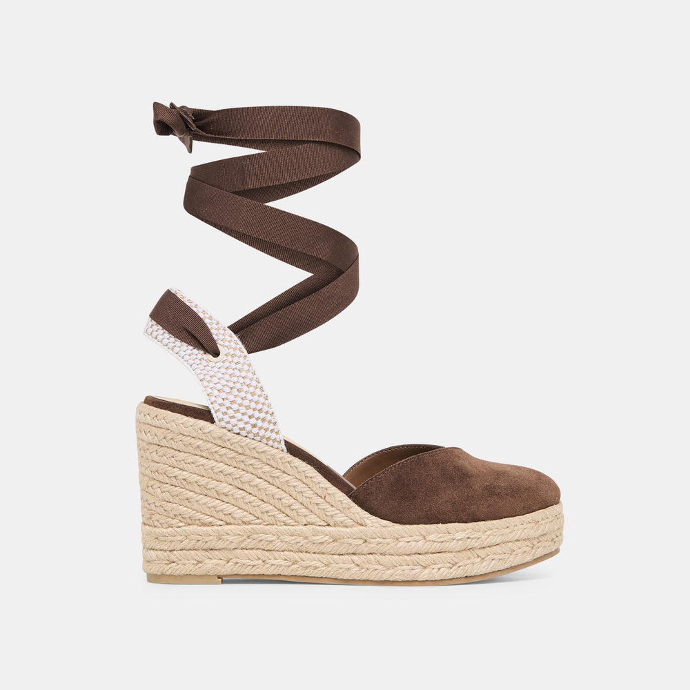 Dolce Vita SHOES | Noura Dk Brown Suede Wedges