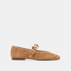Dolce Vita SHOES | Relan Lt Brown Suede Ballet Flats