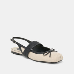 Dolce Vita SHOES | Grifan Natural Black Linen Flats
